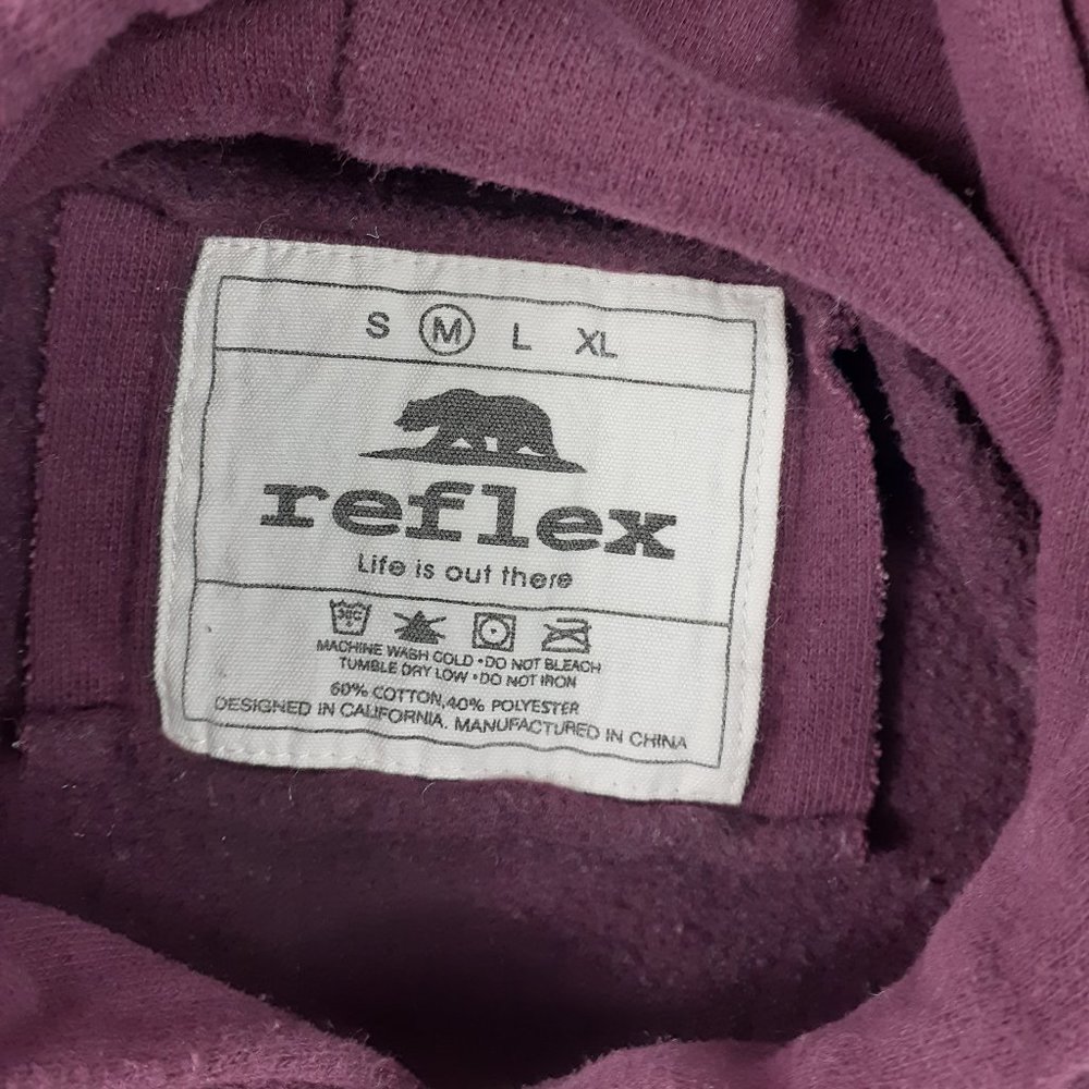 Reflex Dark Heather Gray and Burgundy Love Hoodie - Picture 4 of 5